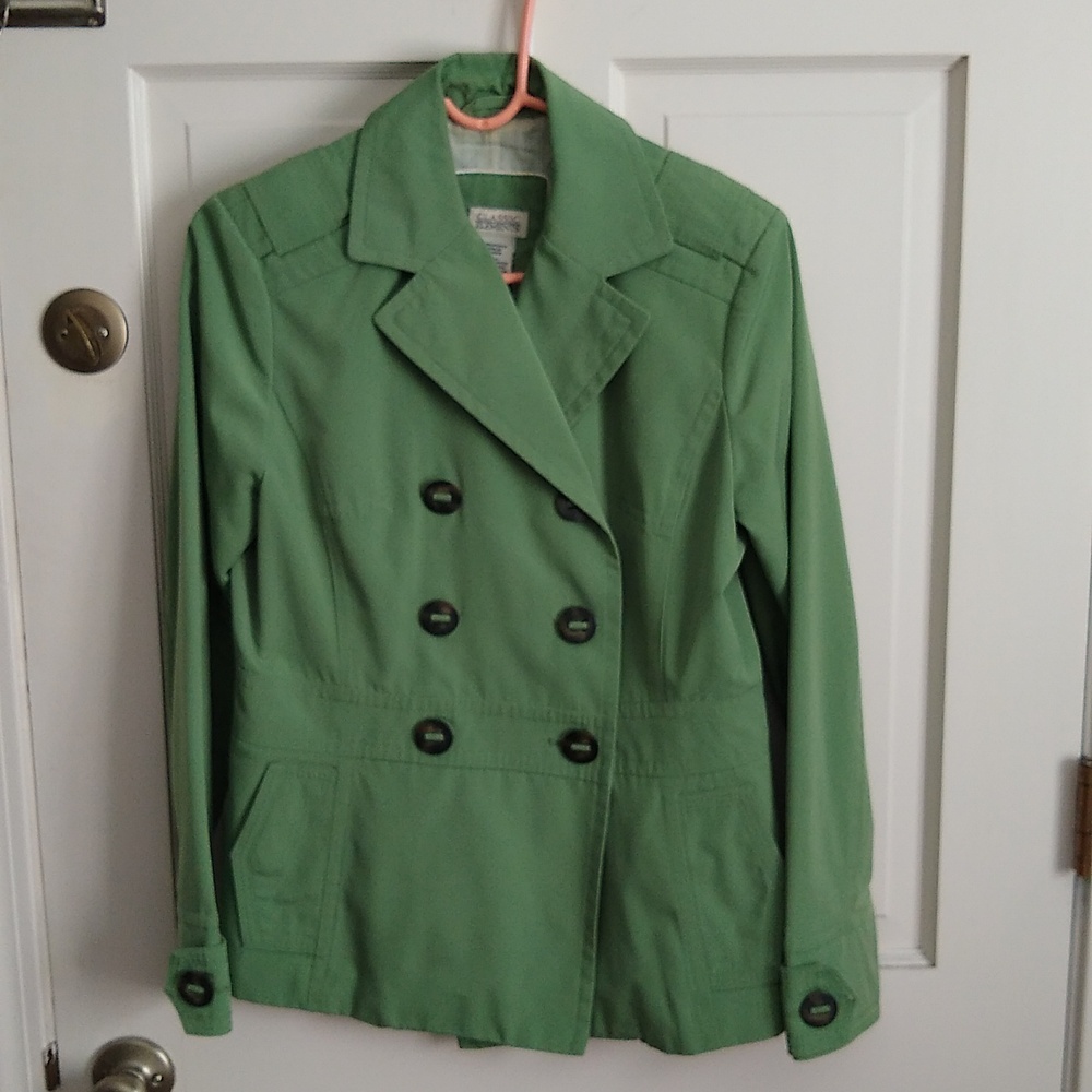 Green peacoat